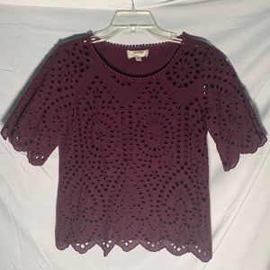 XS Anthropologie Porridge Plum Blouse